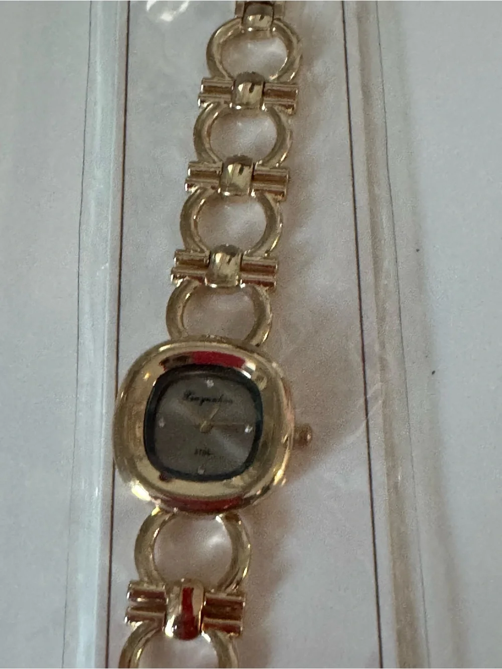 Gold-Tone Women's Bracelet Watch - Elegant Chain Link Design